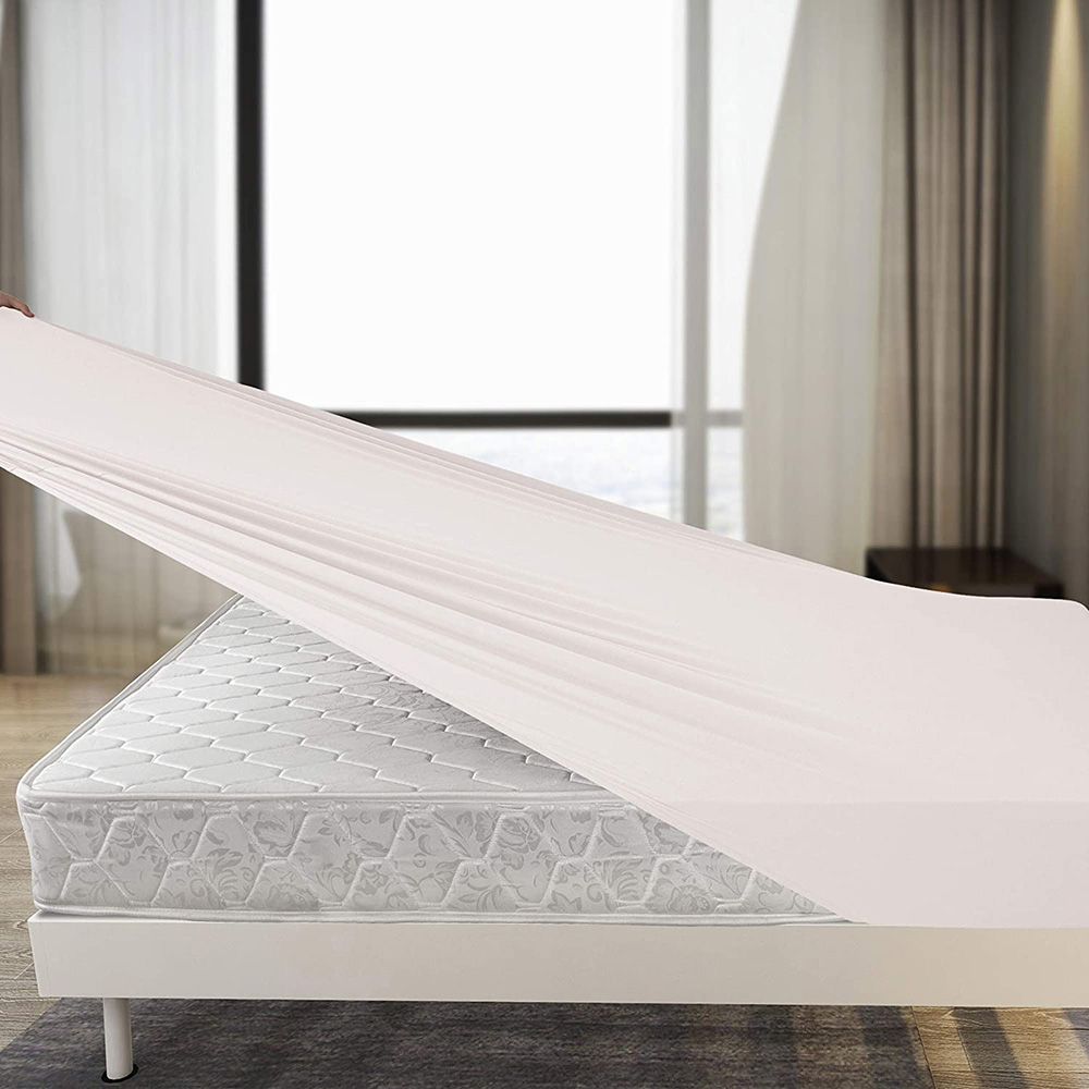 Stretch Queen Fitted Sheet Only Jersey Knit & Ultra Soft, NonSlip, Snug Fit For Queen, Queen