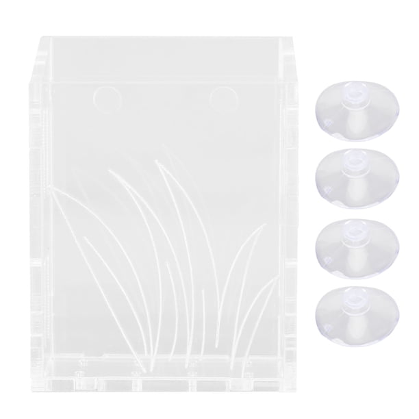 Macetero acuático para acuario, taza para plantas acuáticas, soporte para macetero de acrílico para acuario con ventosa, soporte para macetero con ventosa, diseño fácil de usar