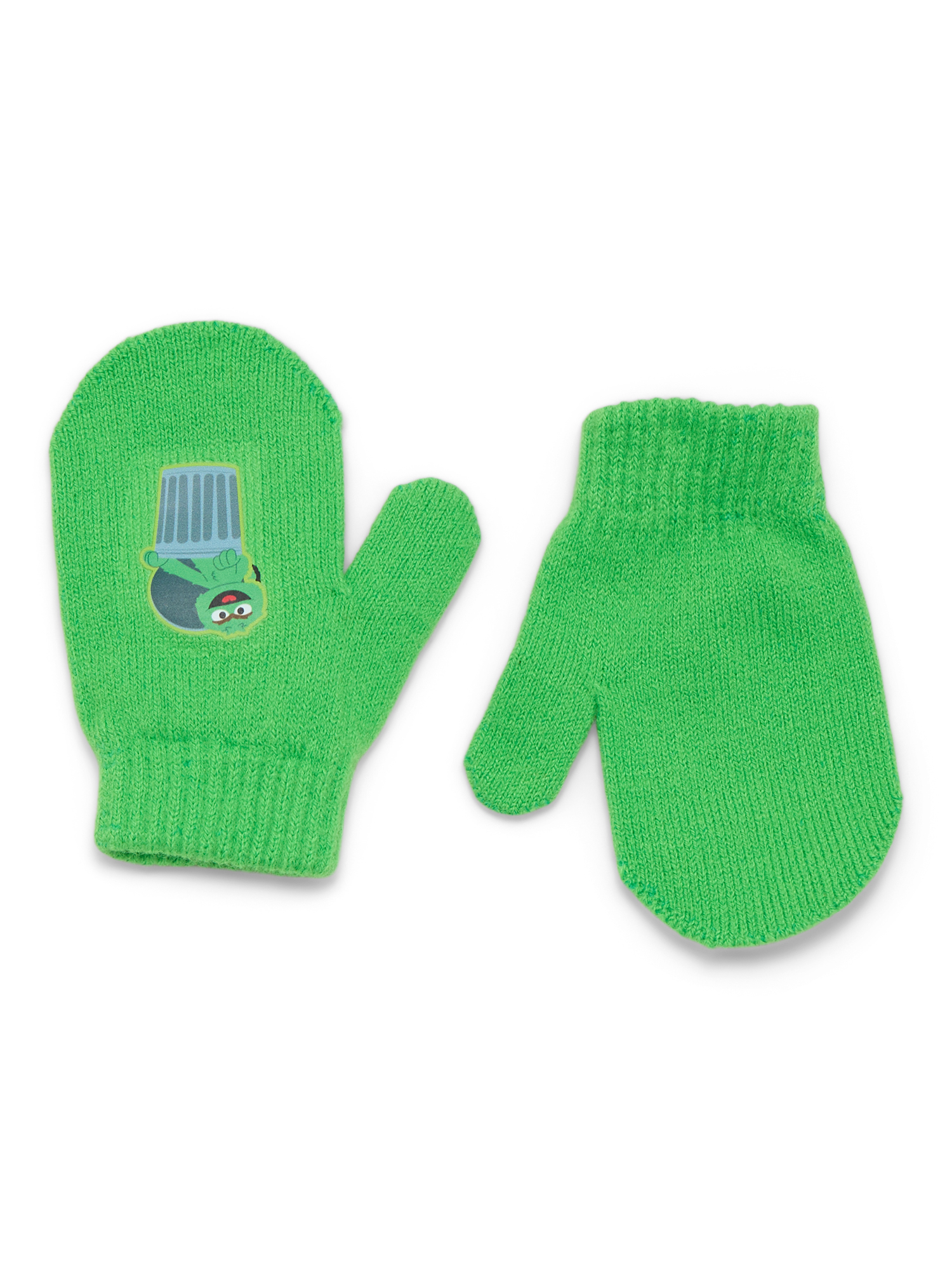 Sesame Street Oscar Toddler Boys or Girls Beanie Hat and Gloves Set, 2-Piece, One Size