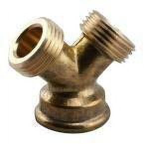 Everbilt Lead-Free Brass Garden Hose Wye 3/4 in. FGH x 3/4 FGH x 3/4 MGH