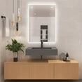 thumbnail image 5 of Castello USA Inc Pyramid 30" Solid Surface Bathroom Sink in Gray No Faucet Hole, 5 of 6