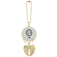 thumbnail image 1 of Cry Black Cute Chat Face Cartoon Car Keychain Angel Wing Pendant, 1 of 4