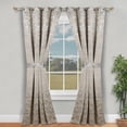 thumbnail image 2 of Superior Blackout Leaves Light Filtering Grommet Curtain Panel Set, 46"x84", Ivory, 2 of 12