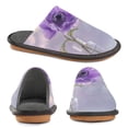 thumbnail image 4 of IAUYY Memory Foam House Slippers Suitable for Both Men and Women. Comfortable, Anti-Slip Plush Flat-Bottomed Slippers The Best Holiday Gift Purple Silver Lily, 4 of 9