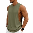 thumbnail image 2 of Mfakffe Mens Tank Top Fashion Round Neck Loose Comfy Breathable Gym Tank Top Quick Dry Sleeveless Versatile Fashion Fitness Sport Vest, 2 of 5