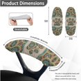 thumbnail image 6 of SCRAWLGOD Bohemian Mandala Paw Stretchable Office Chair Slipcover with Armrest Protector 4 PCS Crease Resistant Desk Chair Cover Breathable Comfy Gaming Chair Cover, 6 of 7