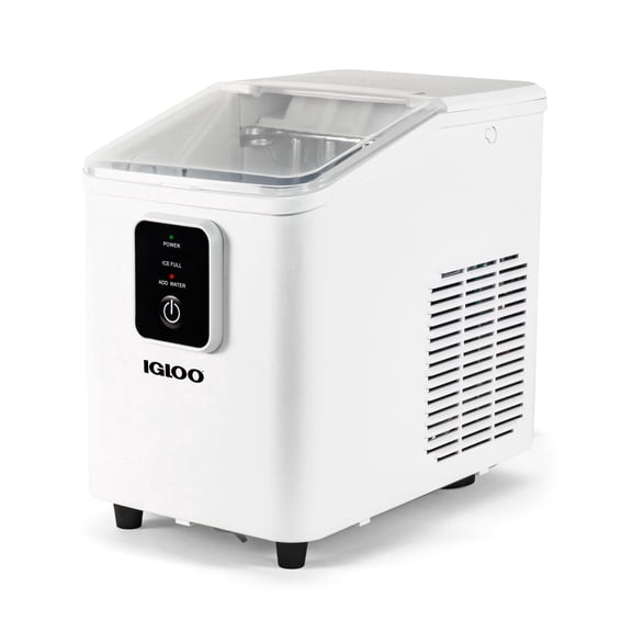 Igloo Countertop Ice Maker, Automatic Self-Cleaning Ice Maker Machine with Ice Basket and Scoop, White