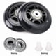 thumbnail image 2 of 4 Pack Inline Skate Wheels Indoor/Outdoor Replacement Wheel with Bearings 70mm,Black, 2 of 5