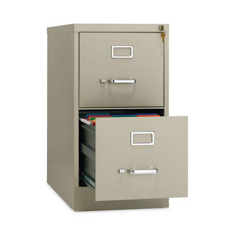 Hirsh Industries Vertical Letter File Cabinet, 2 Letter-Size File Drawers, Putty, 15 X 26.5 X 28.37 - image 4 of 5