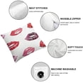 thumbnail image 6 of PIKWEEK Throw Pillow Covers Pink Nude Lipstick Watercolor On Black Care Color Cosmetic Design Lip Zippered Cushion  A set of two  Multiple specifications White, 6 of 7