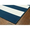 thumbnail image 3 of Ashton Woods Breccan Blue Striped Nautical Woven Polypropylene outdoor Area Rug, 6' x 9', Non-Slip Backing, 3 of 3
