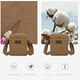 thumbnail image 5 of Bolso de lona estilo coreano para hombre | Bandolera mediana | Bolso informal de gran capacidad para hacer ejercicio y caminar | Tejido natural ecológico color café, 5 of 6