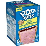 Pop-Tarts Toaster Pastries, Breakfast Foods, Kids Snacks, Frosted Lemon Blueberry Crumble, 13.5oz Box (8 Pop-Tarts)( Pack of 2 )