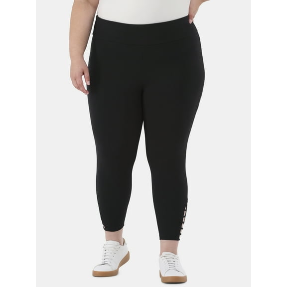 Terra & Sky Women's Plus Size Capri Ladder Legging, Sizes 0X-5X