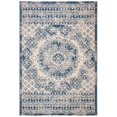 thumbnail image 1 of Tapis Rectangulaire Moyen Intérieur & Extérieur 5 Pi. 3 Po. x 7 Pi. 7 Po. Beige & Marine, 1 of 1
