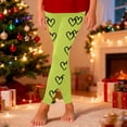 thumbnail image 2 of Girls Pants Girls Fashion Print Tapered Athletic Jogger Pants Stretchable Soft Green 3-4 Years, 2 of 6