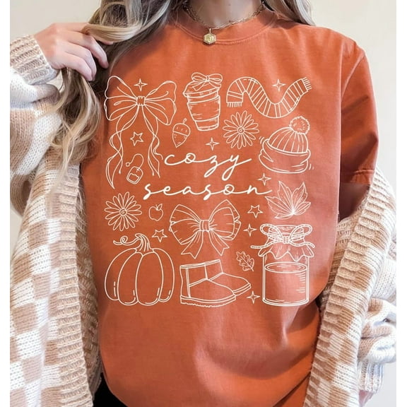 Cozy Season T-Shirt, Fall Vibes T-Shirt, Fall T-Shirt, Fall Pumpkin T-Shirt, Autumn Season T-Shirt, Retro Fall T-Shirt, Fall Shirt, Fall Autumn Shirt