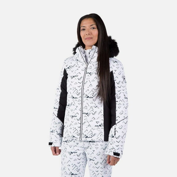 Rossignol Women's Staci Print Puffy Jacket, White, XS
