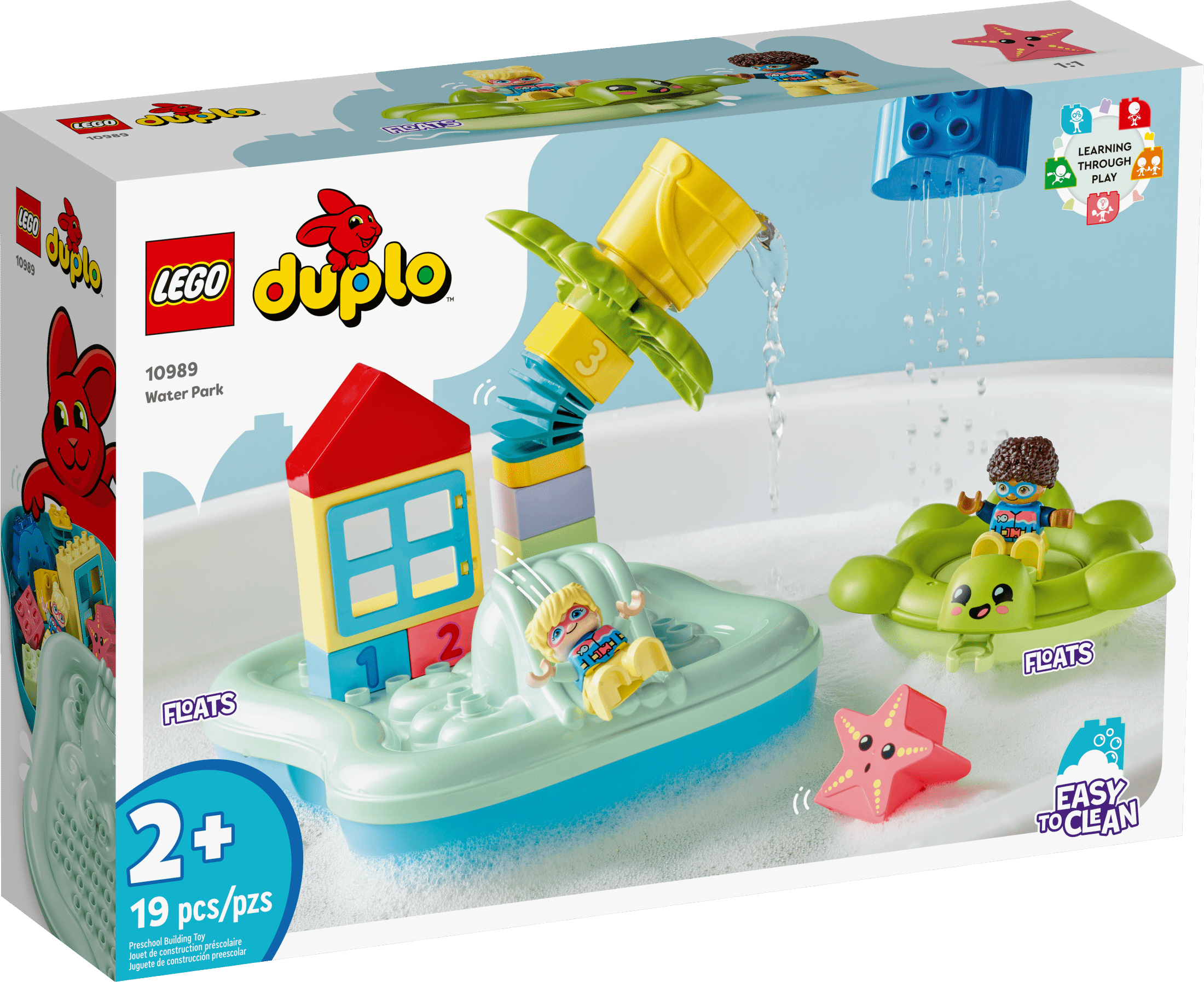 LEGO DUPLO Town Water Park 10989 Educational Building Bath Toy Set for Toddlers ages 2 Features a Floating Turtle Ring and Water Bucket to Encourage Imaginative Play in the Bath Walmart