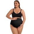 thumbnail image 2 of Women's Plus Maternity High Waist Underwear Pregnancy Seamless Soft Belly Support Panties Over Bump 3 Pack, 2 of 5