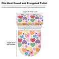 thumbnail image 5 of Renewold Valentine's Day Toilet Lid Cover Colorful Hearts Toilet Tank Lid Cover 2 PCS Machine Washable Toilet Seat Cover Protect Hands from Splash Liquid, 5 of 6