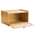 thumbnail image 2 of STAWAY Large Bamboo Bread Box - Classic Design, Stackable, Durable & Ventilated, Easy Clean Kitchen Storage Container for Fresh Bread & Food, 2 of 9