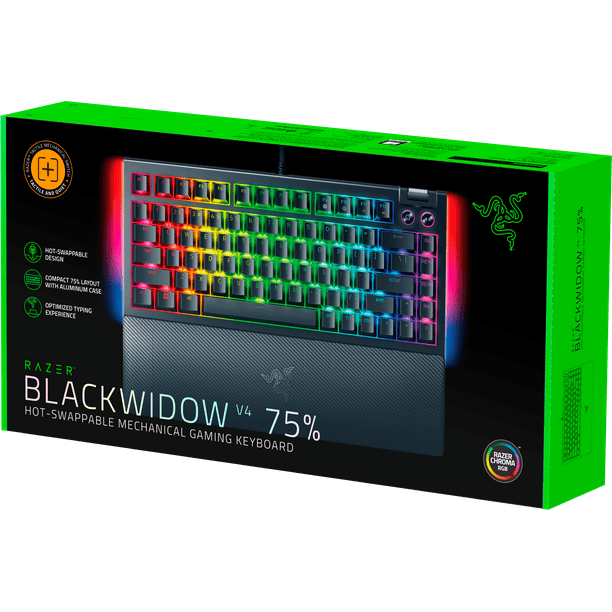 Razer BlackWidow V4 75% Hot-Swappable Mechanical Gaming Keyboard