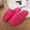 Hot Pink, variant on Pitauce Men Warm Home Plush Soft Slippers Anti-slip Indoor Casual Flat Round Toe Gray, 1cm