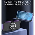 thumbnail image 3 of KOMI for Google Pixel 9/ Pixel 9 Pro Case, with HD Tempered Glass Screen Protector, Heavy Duty Shockproof Drop Protective Rugged Tough Durable Phone Cover with Belt Clip-Light Purple/Sky Blue, 3 of 5