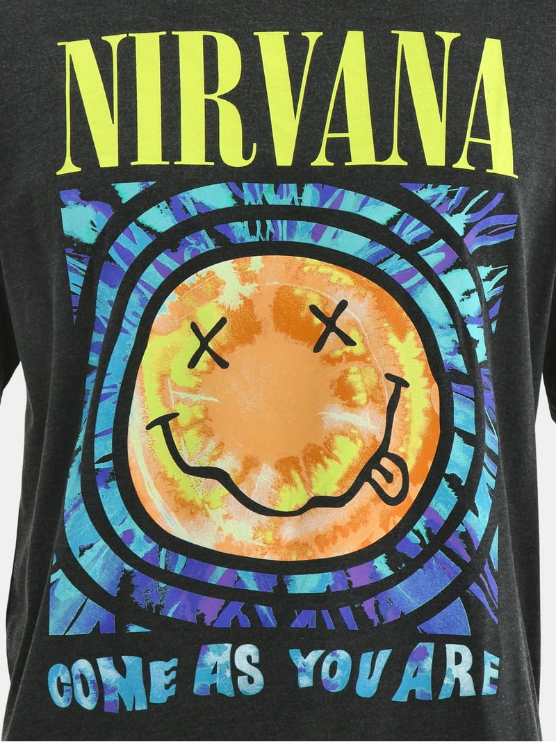 Nirvana Men's & Big Men's Smiley Tie Dye Graphic Tee, Sizes XS-3XL