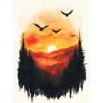 thumbnail image 1 of Qisvanset Framed Canvas Wall Art 12x16 Inch Birds Watching Matthew Colorful Biblical Wall Art, 1 of 5