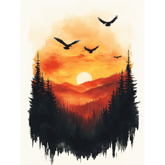 Qisvanset Framed Canvas Wall Art 12x16 Inch Birds Watching Matthew Colorful Biblical Wall Art