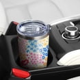 thumbnail image 5 of 20oz Tumbler with Lid and Straw Stainless Colorful Daisy Steel Vacuum Insulated Water Coffee Tumbler Cup, Double Wall Vacuum Insulated Travel Mug Reusable Tumblers for Ice Drinks, Hot Beverage, 5 of 7