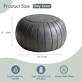 thumbnail image 3 of Thgonwid Unstuffed Pouf Ottoman Cover Indoor Foot Rest, Deep Gray 21.6" x 13", 3 of 8