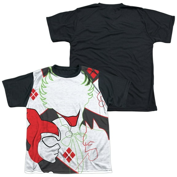 Dco - Joker/Harley Inline - Youth Short Sleeve Black Back Shirt - Small