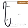 thumbnail image 2 of ESFUN Paquete de 30 ganchos en forma de S resistentes de 4 pulgadas, ganchos negros en forma de S, perchas para colgar, soporte para ollas, ganchos para utensilios de cocina, cucharas, sartenes, ollas, 2 of 5