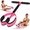 Pink, 55 lbs, variant on Pedal Resistance Band with Handles, 55/75LBS Women Exercise Band for Full Body Training, Core, Legs, Glutes, Arms & Sit Up Equipment