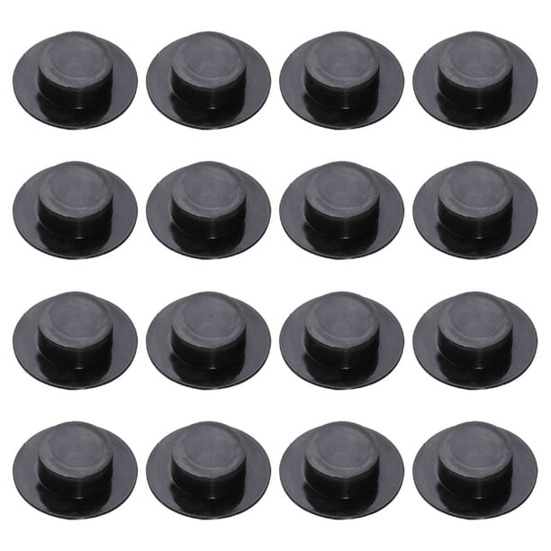 KAKOWELY 100 adornos de sombrero de payaso, mini sombreros, suministros de bricolaje, mini gorras, accesorios artesanales hechos a mano para fiestas infantiles (tamaño mediano, negro)