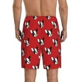 thumbnail image 5 of Salouo Bulldog Red Pattern Men's Sleep Pajama Shorts,Pajama Bottoms Elastic Waistband Sleep Pajama Short PJ Shorts for Men -3X-Large, 5 of 6