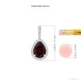 thumbnail image 3 of ANGARA Natural 1.3 ct Garnet Teardrop Pendant with Diamond Halo in 14K White Gold for Women (Size-8x6mm) | January Birthstone, Birthday, Anniversary, Jewelry Gift for Women | Natural Garnet Necklace, 3 of 8