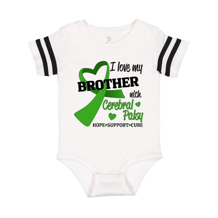 

Inktastic I Love My Brother Heart Cerebral Palsy Hope Support Cure Gift Baby Boy or Baby Girl Bodysuit