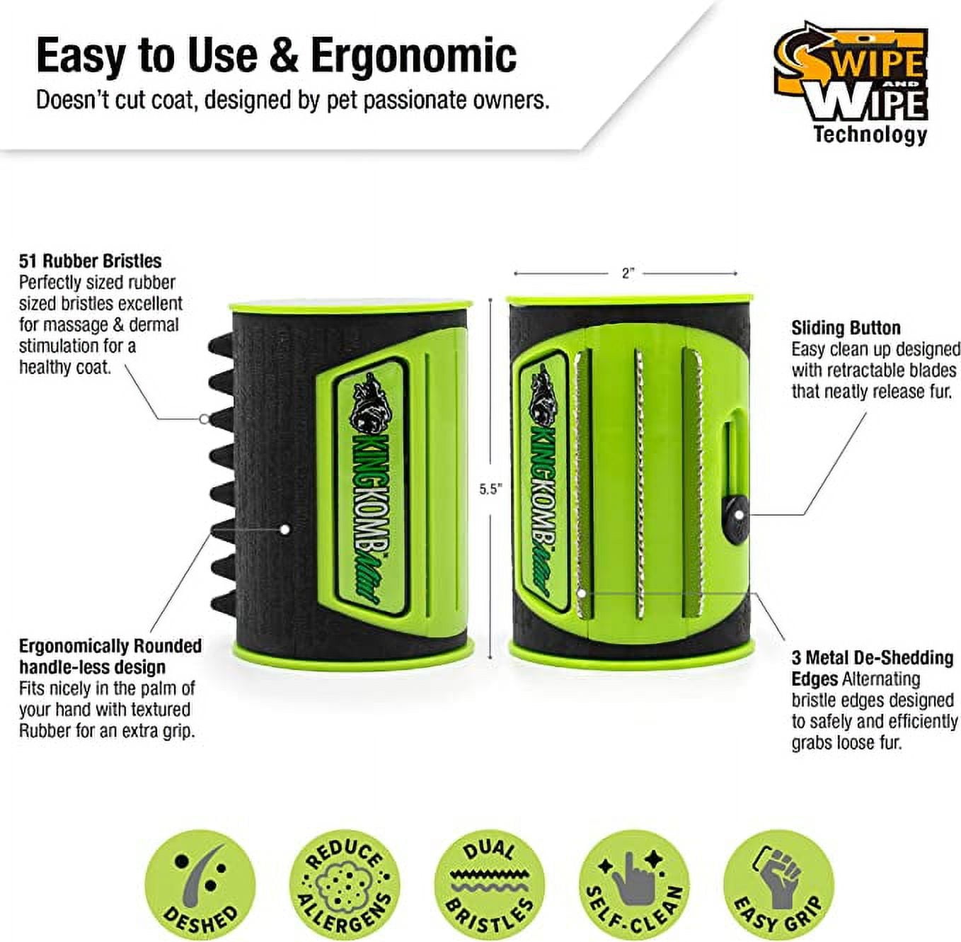 King Komb Dog Shedding Brush Ultimate Deshedding Tool for Pets Help Reduce Dog Shedding Walmart