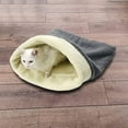 thumbnail image 4 of Cat Bed Cave Sleeping Bag, Pet Mat Warming Pad Sack for Cats and Small Dog,Burrowing Cozy Soft Comfortable Bed, 4 of 6