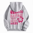 thumbnail image 5 of Towmus Cute Pink Flower Hoodie for Woman Preppy Sweatshirts Trendy Puff Print Letter Graphic Hoodies Casual Pullover Tops, 5 of 8