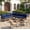10PCS-Twill Weave Style D, variant on MaagorVita 10Pcs Outdoor Patio Furniture Set, Modular Outdoor Sectional, Modern Rattan Wicker Sofa Set with Two Chairs and Washable Thick Cushions, Beige Cushion