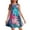 H09.Cyan, variant on Hawaiian Girls' Dresses 2025 Summer Sleeveless Sun Dress Vacation Crewneck Palm Tree Graphic Midi Dress Cute Plain Dress,Blue 7-8 Years