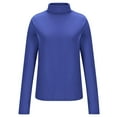 thumbnail image 4 of SELONE Womens Thermal Underwear Tops Crewneck Undershirt Long Sleeve Pullover Soild Tight Bottom Home Clothes Blue, 4 of 7