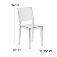 thumbnail image 4 of Flash Furniture Phantom Series Adult Molded Stacking Ghost Side Chair, Transparent, 4 of 12