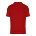 thumbnail image 5 of WREESH Men's Fashion Henley Short Sleeve Top with Solid Color and Round Collar Button Detail Red, 5 of 5