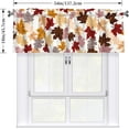 thumbnail image 4 of 54"x18" Fall Kitchen Valances for Window, Colorful Autumn Thanksgving Maple Leaf Harvest Short Rod Pocket Seasonal Curtain Valance for Bedding Bathroom Living Room Decor, 1 Panel, 4 of 6